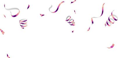 zigzag ribbon ornate confetti vector illustration fly vector illustration