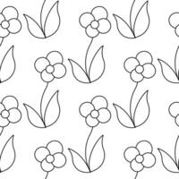 beautiful line flowers in the garden grow vector