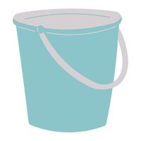 bucket gardening container water colored icon element vector