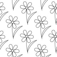 primavera línea flores para decoración y regalo vector