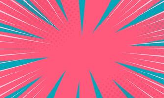 Halftone Pop Art Style Starburst Pattern Cartoon Background Vintage tone light effect. Vector illustration wow gradient design banner