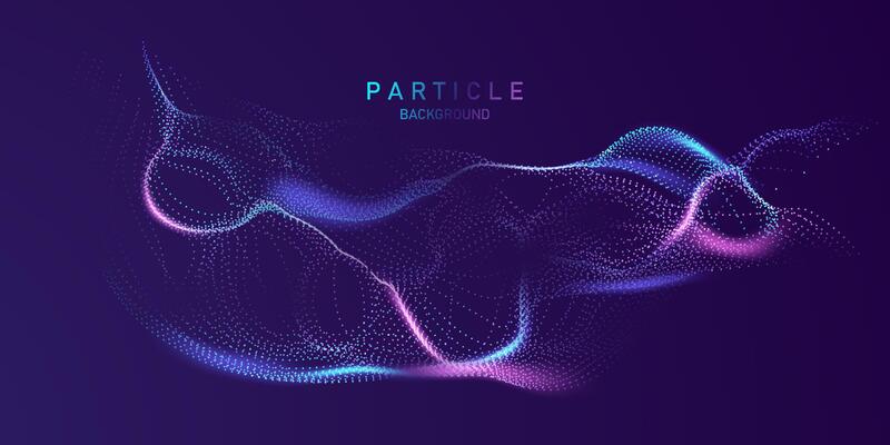 point flow particle wave curve pattern concept of technology modern illustrations