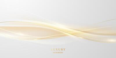 luxury abstract vector illustration white background with golden elements