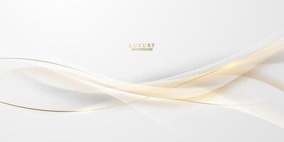 Beautiful Abstract Vector Illustration White Background With Luxurious Golden Elements