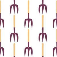 garden tool set care colored pattern textile vector