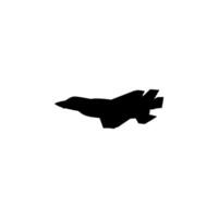 Silhouette of the Jet Fighter, Fighter aircraft are military aircraft designed primarily for air-to-air combat. Vector Illustration