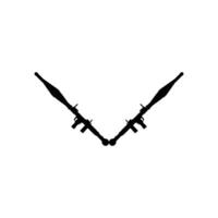 Silhouette of the Bazooka or Rocket Launcher Weapon, also known as Rocket Propelled Grenade or RPG, Flat Style, can use for Art Illustration, Pictogram, Website, Infographic or Graphic Design Element vector