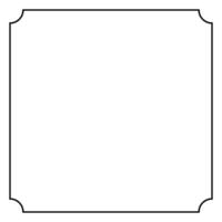 Simple Line Square and or Square Shape, can use for Simple Framework, Text, Quote, Copy Space or for Graphic Design Element. Vector Illustration