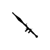 Silhouette of the Bazooka or Rocket Launcher Weapon, also known as Rocket Propelled Grenade or RPG, Flat Style, can use for Art Illustration, Pictogram, Website, Infographic or Graphic Design Element vector