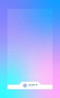 Vertical story template in gradient colors. Social media frame vector illustration.