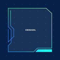 Futuristic square gradient background. Pop up window vector illustration.