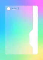 Vertical story template in gradient colors. Social media frame vector illustration.