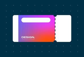 Voucher claim pop up in gradient color style. Coupon template vector illustration.