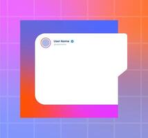 Social media frame isolated template. Colorful social media interface. vector