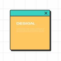 Social media square template in retro design style. vector