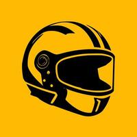 motorista casco silueta logo vector