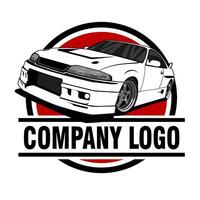 car illustration company logo template vector