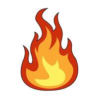 fire flame flat vector design