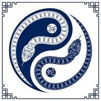 Happy Chinese new year 2025 Zodiac sign, year of the Snake vector