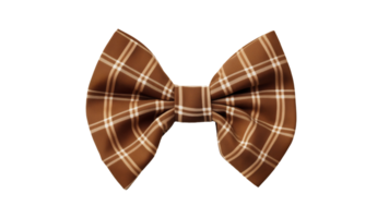 AI generated Brown bow cut out. Brown bow on transparent background png