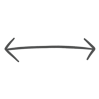 grau Pfeil Linie zwei Weg oder doppelt Pfeil skizzieren Pfeil Linie Element png