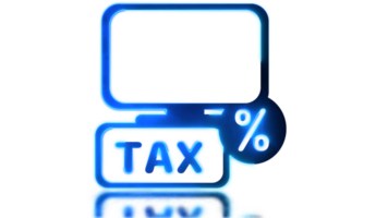 Looping neon glow effect tax icons png