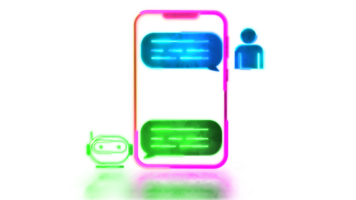 looping neon gloed effect babbelen met ai png