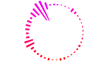 circulo conformado digital sonido olas png