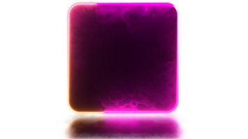 Looping glowing square neon frame effect png