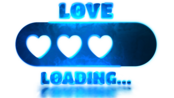 Looping neon glow effect Heart shaped loading ico png