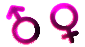 lysande looping man kvinna symbol neon ram effekt png