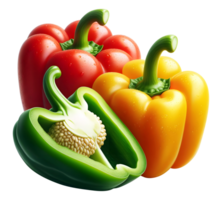 ai gegenereerd paprika PNG kleurrijk paprika PNG klok peper PNG zoet peper PNG habanero PNG kleurrijk klok peper PNG kleurrijk peper PNG paprika transparant achtergrond