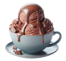 ai generado chocolate hielo crema png chocolate hielo crema en cuenco png chocolate hielo crema en taza png oscuro hielo crema png chocolate hielo crema transparente antecedentes