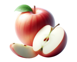 ai généré Pomme png rouge Pomme png Frais Pomme png mûr Pomme png rouge délicieux Pomme png tranche de Pomme png Pomme transparent Contexte Pomme sans pour autant Contexte