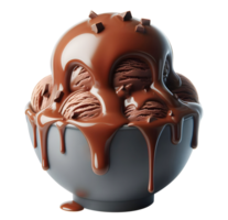 AI generated Chocolate ice cream png chocolate ice cream in bowl png chocolate ice cream in cup png dark ice cream png chocolate ice cream transparent background