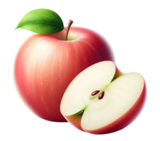 ai gerado maçã png vermelho maçã png fresco maçã png maduro maçã png vermelho delicioso maçã png fatia do maçã png maçã transparente fundo maçã sem fundo