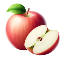 ai généré Pomme png rouge Pomme png Frais Pomme png mûr Pomme png rouge délicieux Pomme png tranche de Pomme png Pomme transparent Contexte Pomme sans pour autant Contexte