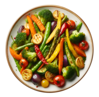 AI generated Vegetable dish png vegetable pan png vegetable meal png vegetable plate png vegetable dish transparent background vegetable plate transparent background