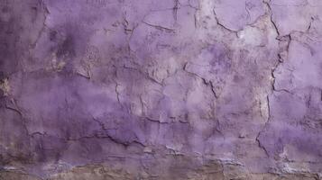 AI generated Close-up reveals a textured purple plaster wall, adding depth and character to the surface. Ai Generated. photo