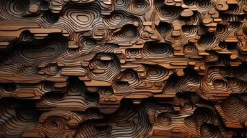 AI generated Delve into the organic warmth of a wooden cut texture. Ai Generated photo