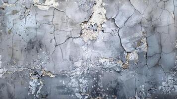 AI generated Edgy cracks redefine concrete with textured intensity. Ai Generated. photo