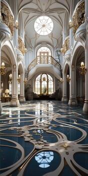 AI generated Transform your space with exquisite porcelain floor works, adding an elegant touch, Ai Generated. photo