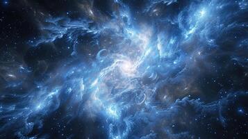 AI generated Blue and white nebula amid sunlit stars, Ai Generated photo