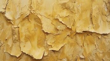 AI generated Textured background of yellow rough filler plaster on a facade wall. Ai Generated photo