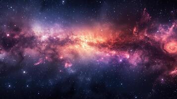 AI generated Dive into a mesmerizing space galaxy background. Ai Generated photo