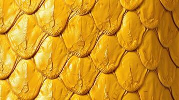 AI generated Sunny yellow leather, textured with the allure of reptilian scales, exudes captivating sophistication, Ai Generated. photo