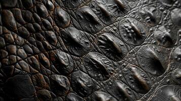 AI generated Textured crocodile, alligator, or lizard skin. Exotic reptilian allure, Ai Generated. photo