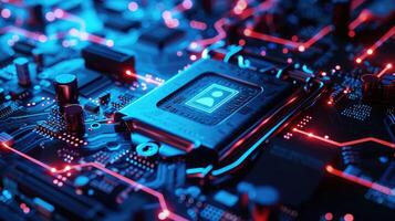 AI generated Ensure data safety with a secure connection in cybersecurity services, Ai Generated. photo