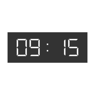 digital clock icon vector