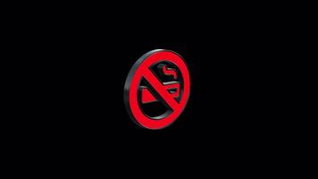 Eye-Catching Animated No Smoking Sign - Communicate Smoke-Free Areas Effectively video